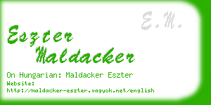 eszter maldacker business card